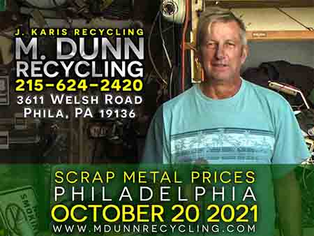 Cash for your Scrap Metal in Philadelphia PA & New Jersey. This week: Old Brass Radiator, Seal Units, Stainless Steel Fire Extinguisher, and a Large Heavy Brass Gear. Make extra money bringing in scrap metal such as Aluminum Siding, Aluminum Car parts, Aluminum Cans, Brass, Copper, Lead Batteries, Aluminum Wheels, Romex Wire, Copper Extension Cords and more