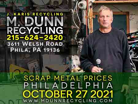 Cash for your Scrap Metal in Philadelphia PA & New Jersey. This week: Old Brass Radiator, Seal Units, Stainless Steel Fire Extinguisher, and a Large Heavy Brass Gear. Make extra money bringing in scrap metal such as Aluminum Siding, Aluminum Car parts, Aluminum Cans, Brass, Copper, Lead Batteries, Aluminum Wheels, Romex Wire, Copper Extension Cords and more