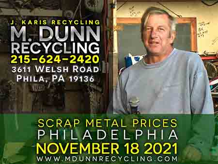 Scrap Metal Philadelphia FAQ: Solar Panels, Plastic Bottles, Plastic Bags and Stripping Wire We answer the most commonly asked questions by our patrons by M Dunn Recycling with Joe Kairis. We're located at 3611 Welsh Road Philadelphia PA 19136 215-624-2420. Always call for CURRENT PRICES.