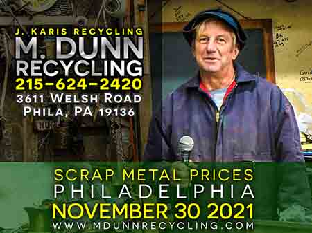 Scrap Metal Philadelphia FAQ: Solar Panels, Plastic Bottles, Plastic Bags and Stripping Wire We answer the most commonly asked questions by our patrons by M Dunn Recycling with Joe Kairis. We're located at 3611 Welsh Road Philadelphia PA 19136 215-624-2420. Always call for CURRENT PRICES.