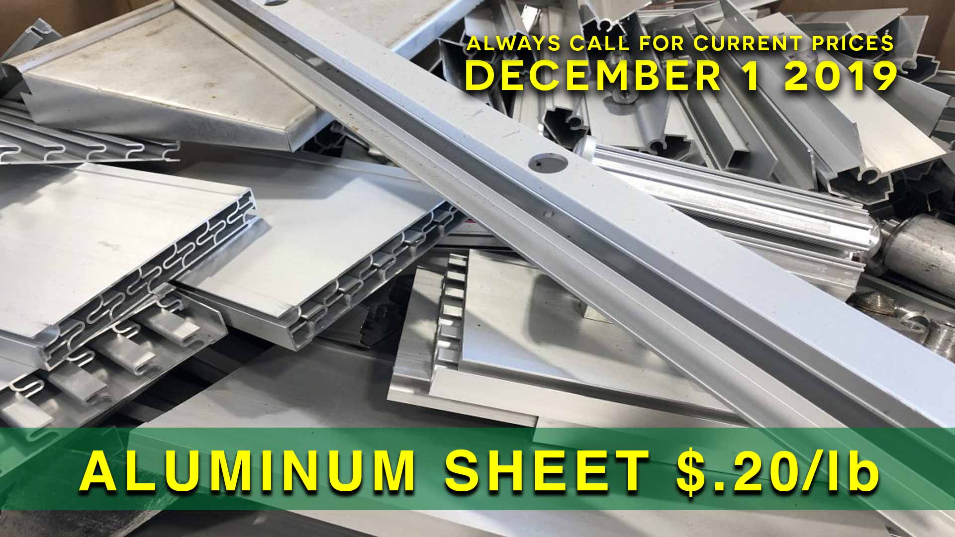 Aluminum Sheet $.20 lb.