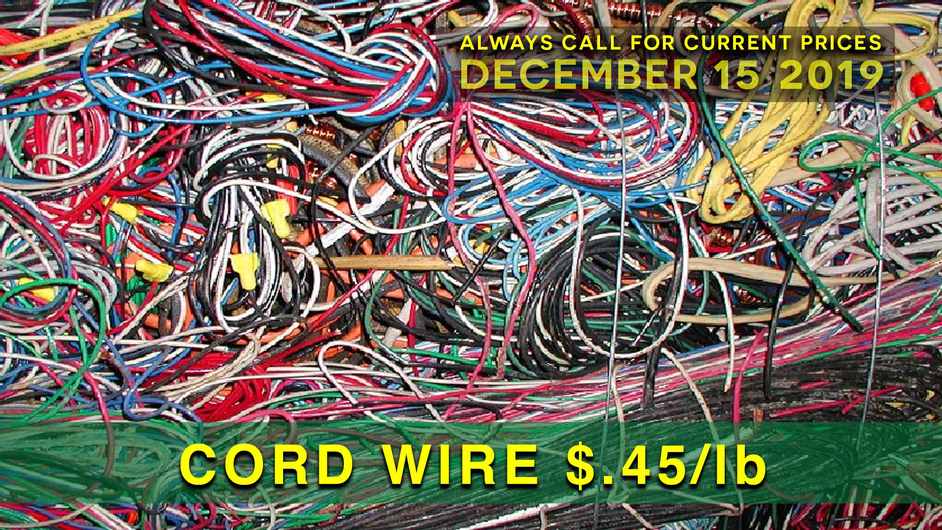 Cord wire $.45 lb.