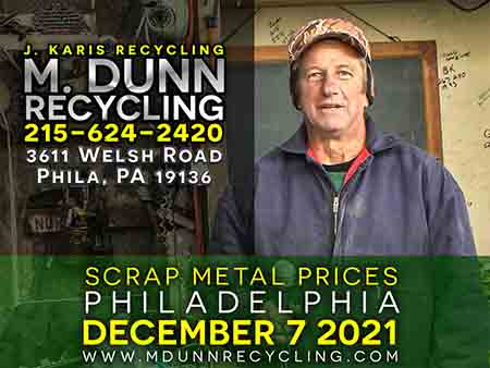 Scrap Metal Philadelphia FAQ: Solar Panels, Plastic Bottles, Plastic Bags and Stripping Wire We answer the most commonly asked questions by our patrons by M Dunn Recycling with Joe Kairis. We're located at 3611 Welsh Road Philadelphia PA 19136 215-624-2420. Always call for CURRENT PRICES.