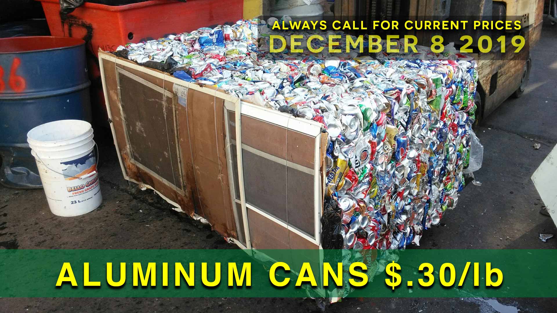 Aluminum Cans $.30 lb.