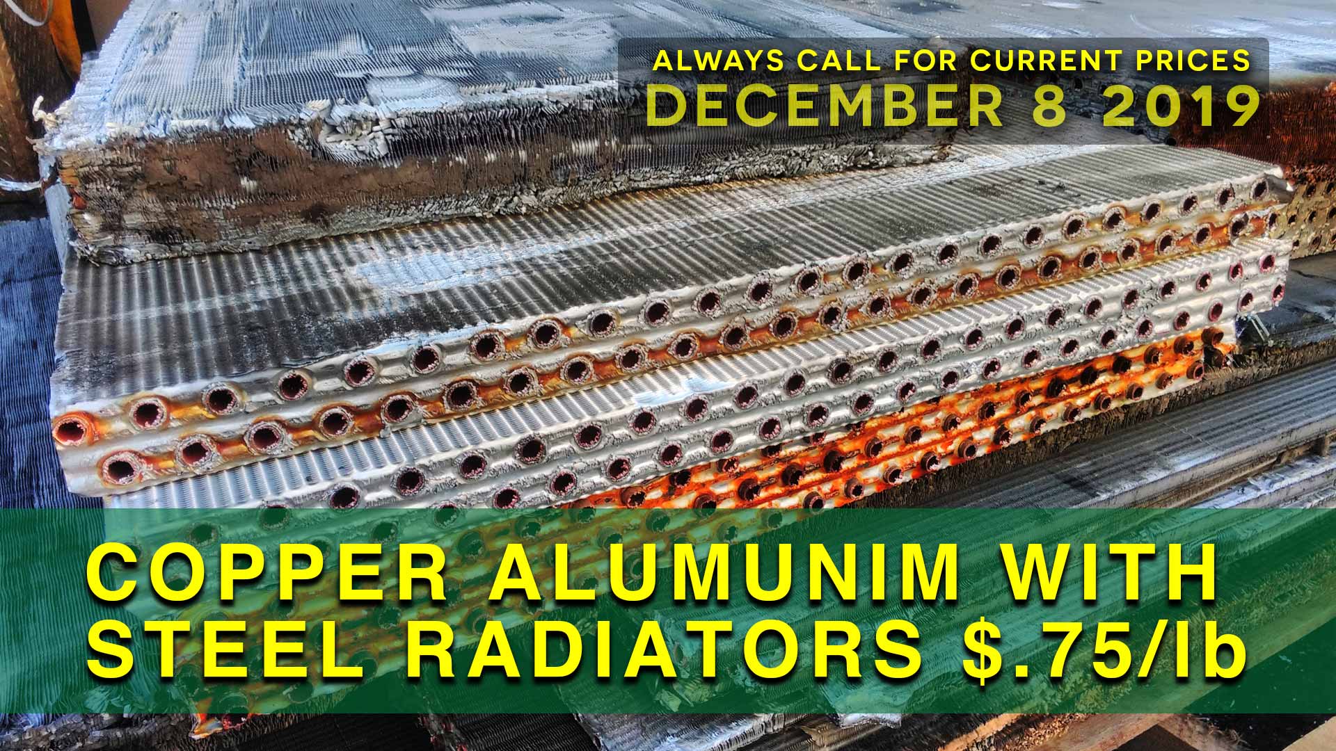 Copper Aluminum Radiators with Steel $.75 lb.