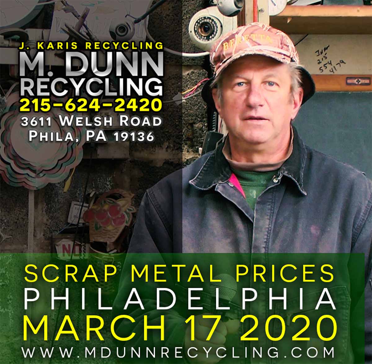 Scrap Metal Prices for April 24, 2021 Video Blog for M Dunn Recycling.3611 Welsh Road Northeast Philadelphia PA 19136 19124 Bring in your scrap for cash. Mayfair 19149 Rhawnhurst 19152 Fox Chase 19111, Bustleton. 