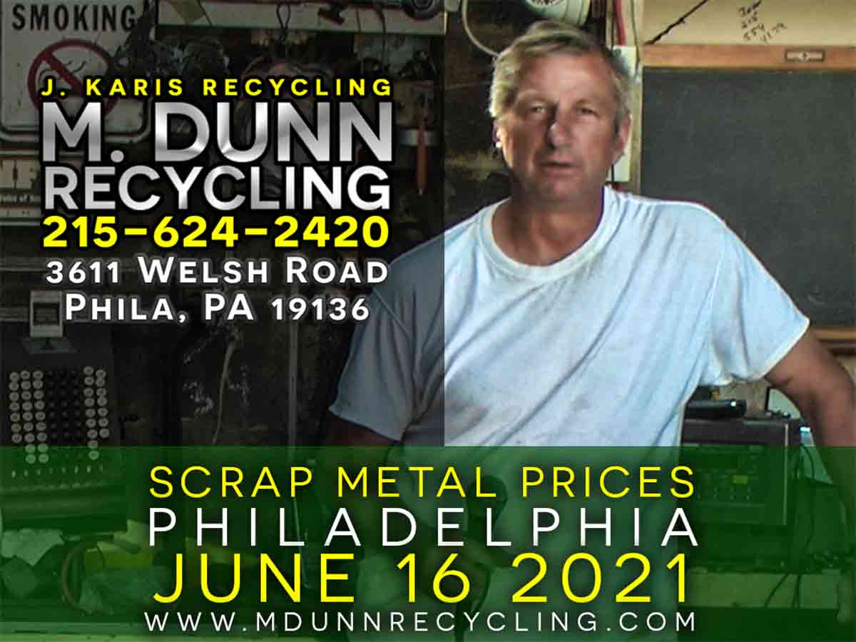 Scrap Metal Philadelphia FAQ: Solar Panels, Plastic Bottles, Plastic Bags and Stripping Wire We answer the most commonly asked questions by our patrons by M Dunn Recycling with Joe Kairis. We're located at 3611 Welsh Road Philadelphia PA 19136 215-624-2420. Always call for CURRENT PRICES.